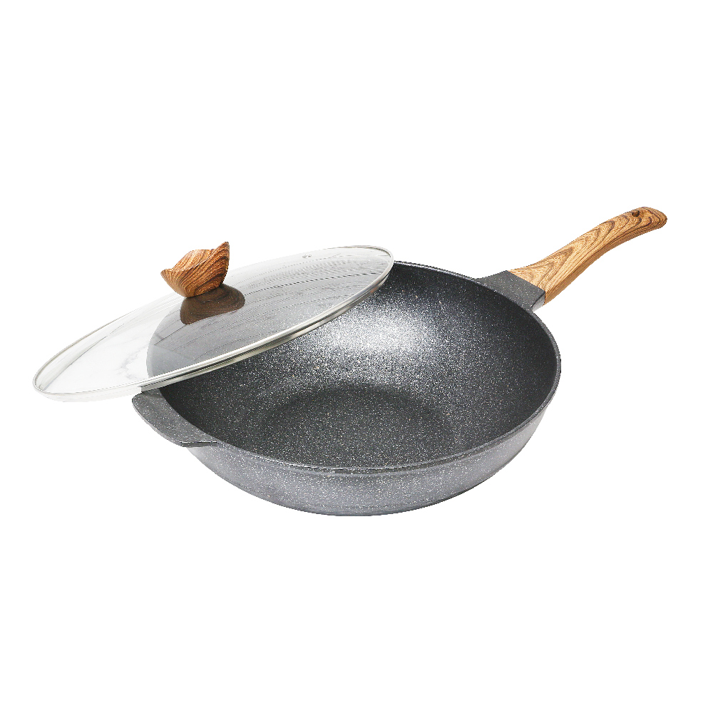 清水輕石嚴選不沾炒鍋32CM, , large