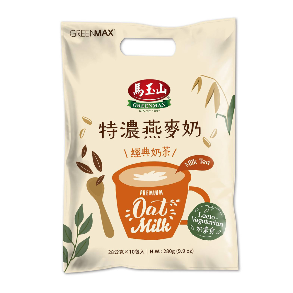 馬玉山特濃燕麥奶-經典奶茶28g X10, , large