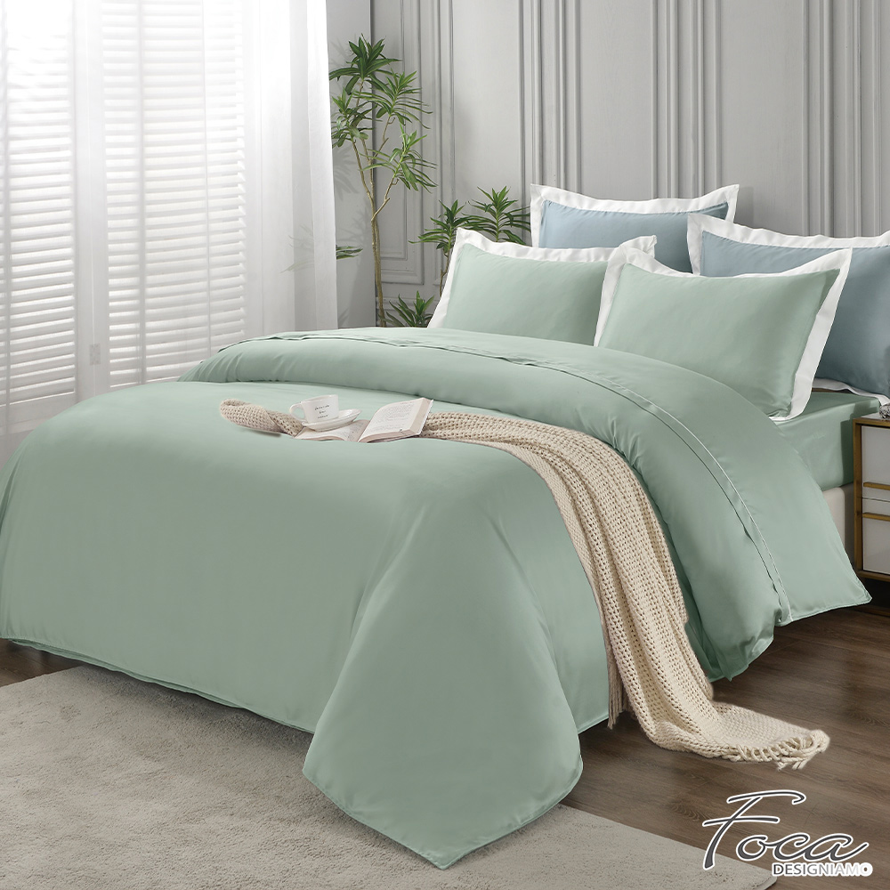 【FOCA】Green Willow Branches | Time Garden 60 Thread 100% Tencel Duvet Cover and Sheet Set - Double
