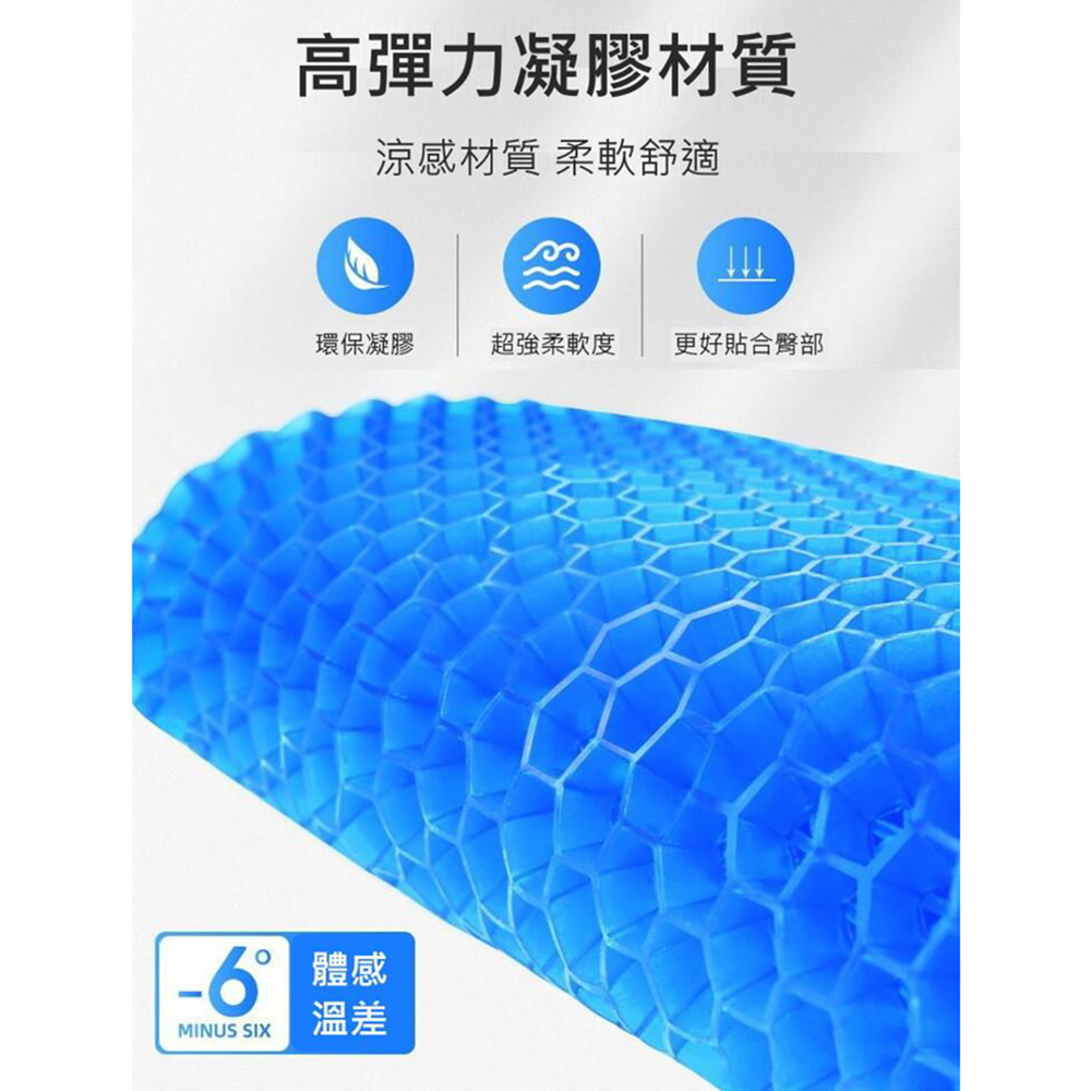 ⭐️柔軟透氣⭐️ 瞬涼蜂巢坐墊 涼感坐墊 椅墊 冰涼凝膠 雞蛋坐墊 釋壓柵格 高回彈 久坐神器, , large