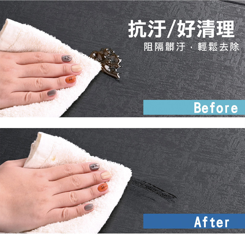 【Monster】 QQ Extra-Thick Oil-Resistant & Anti-Stain Kitchen Mat (80x50cm) – Oil Painting Blue, , large