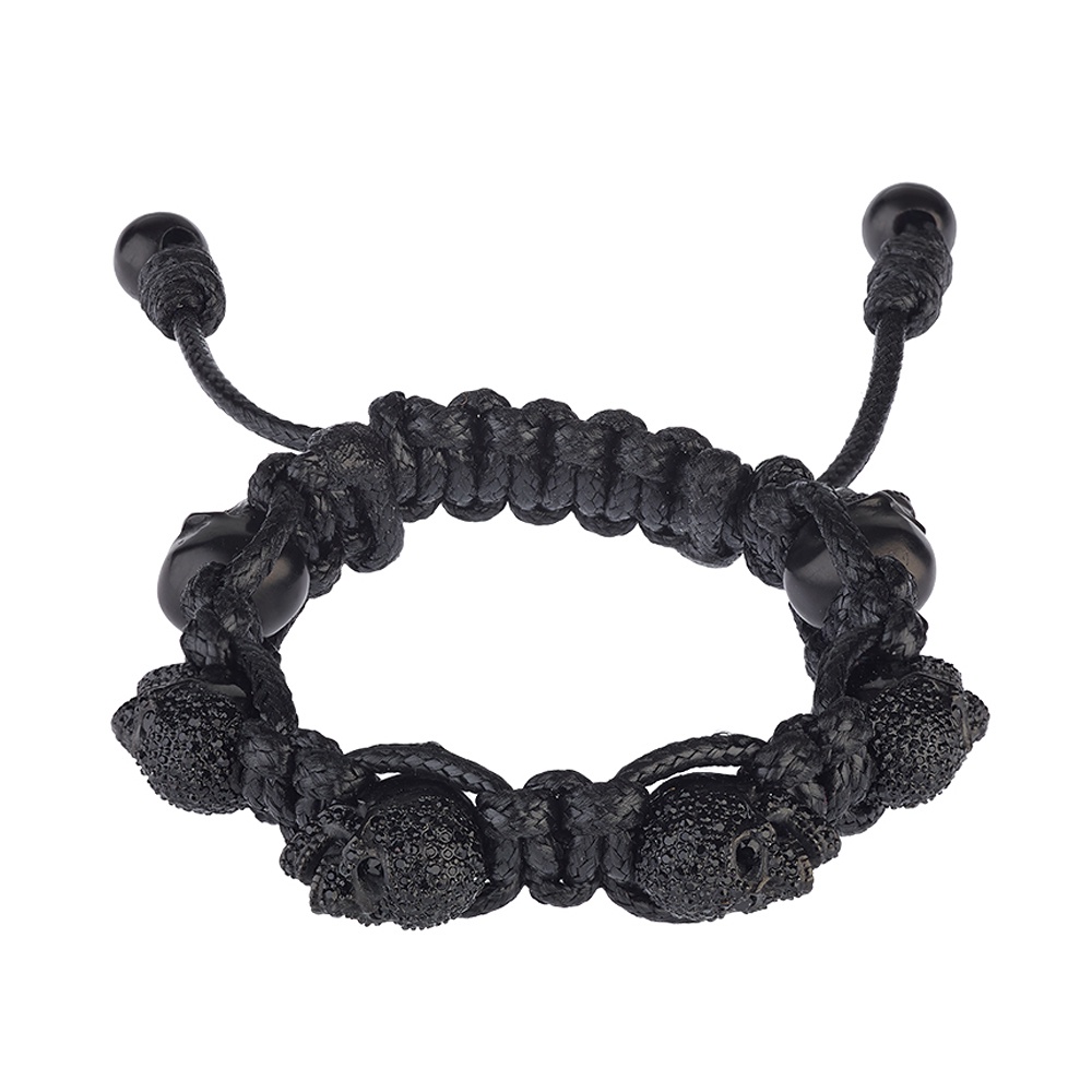 BOMBERG 炸彈錶 黑水鑽黑骷髏黑色手環-S (JW-BKT-FSPBA.S3.3)