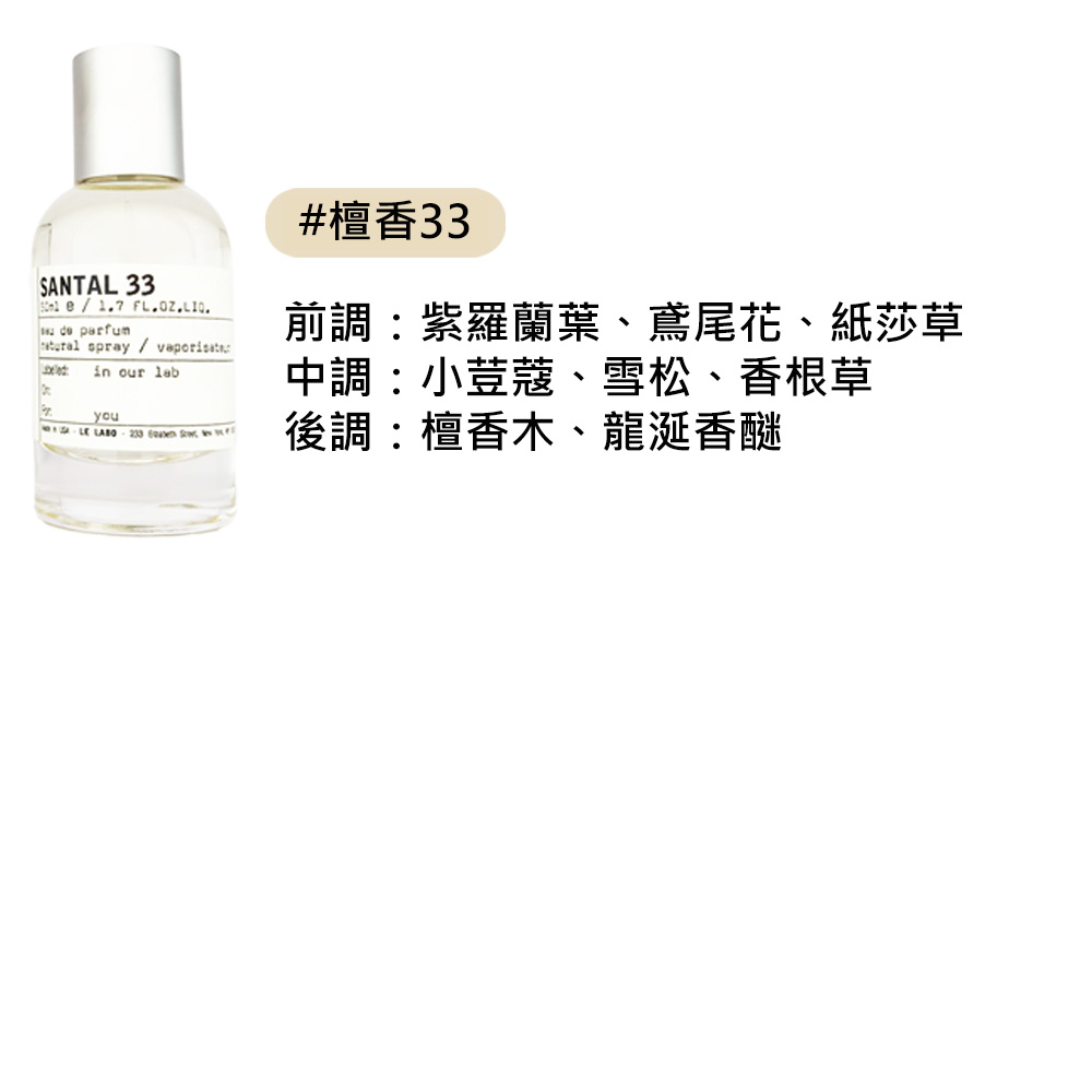 【LE LABO】 淡香精 50ml #檀香33