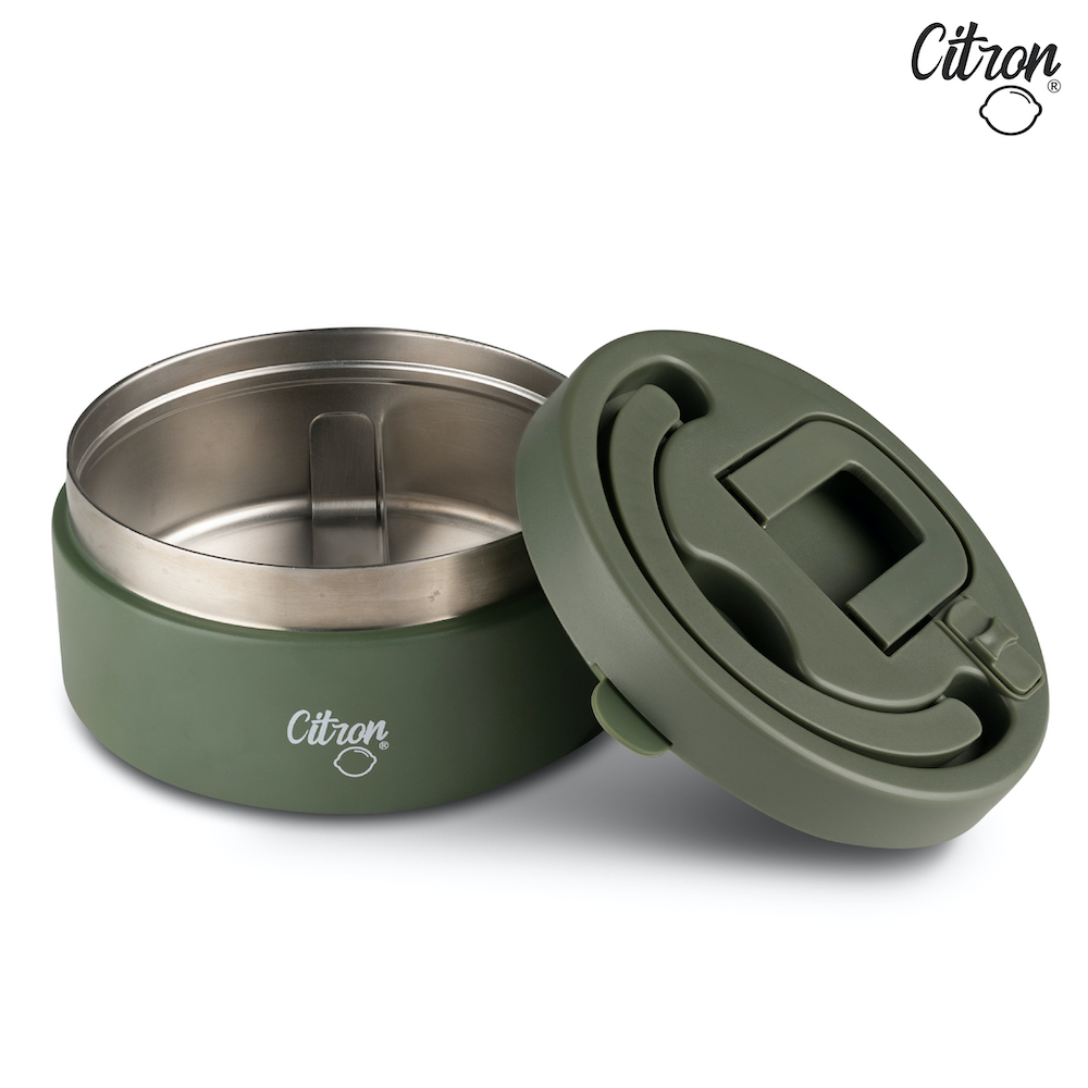 官方直營【Citron】三層食品保溫罐(大)_森林綠, , large