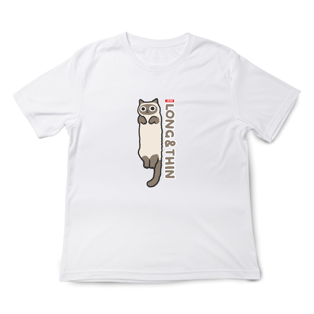 JZ TEE 暹羅貓條 印花短袖T恤, , large