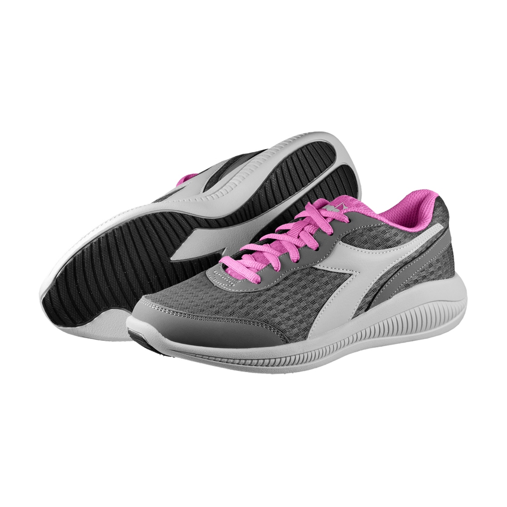 DIADORA迪亞多那 義大利進口 輕量運動慢跑鞋 EASY RUN 女運動鞋 女鞋 透氣 輕量 耐磨 防滑 灰 藍, , large