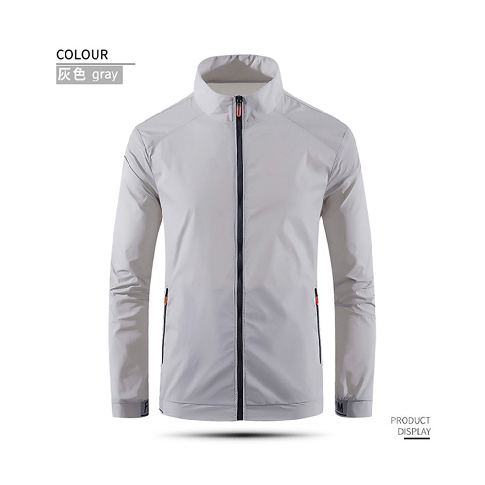 Men's Lightweight Outdoor UV-Protection Stand Collar Jacket, , large