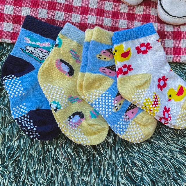 [Kaimei Cotton Industry] 10 pairs set, random and excellent, MIT made in Taiwan, pure cotton anti-slip children's socks (baby version 0-2 years old) - super cute, multiple styles for men and women, , large