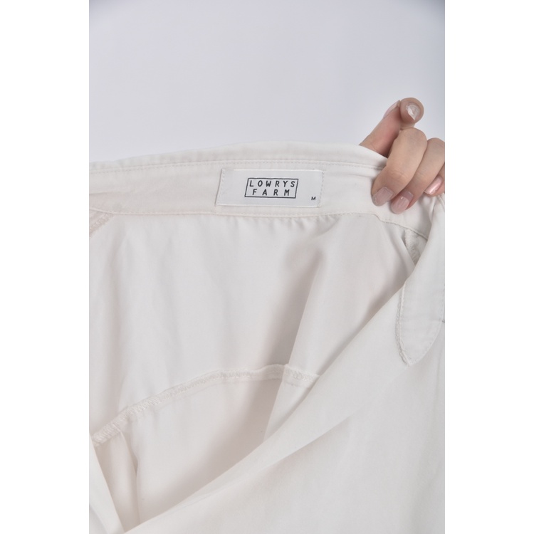 (S) lowrys farm質感西裝白色短袖上衣二手衣, , large