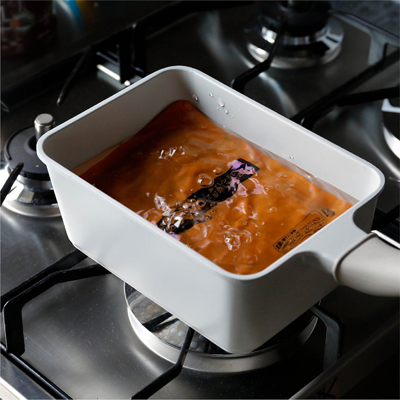 【CB JAPAN】copan Supot系列 IH爐輕量方型料理鍋13x18cm(附蓋), , large