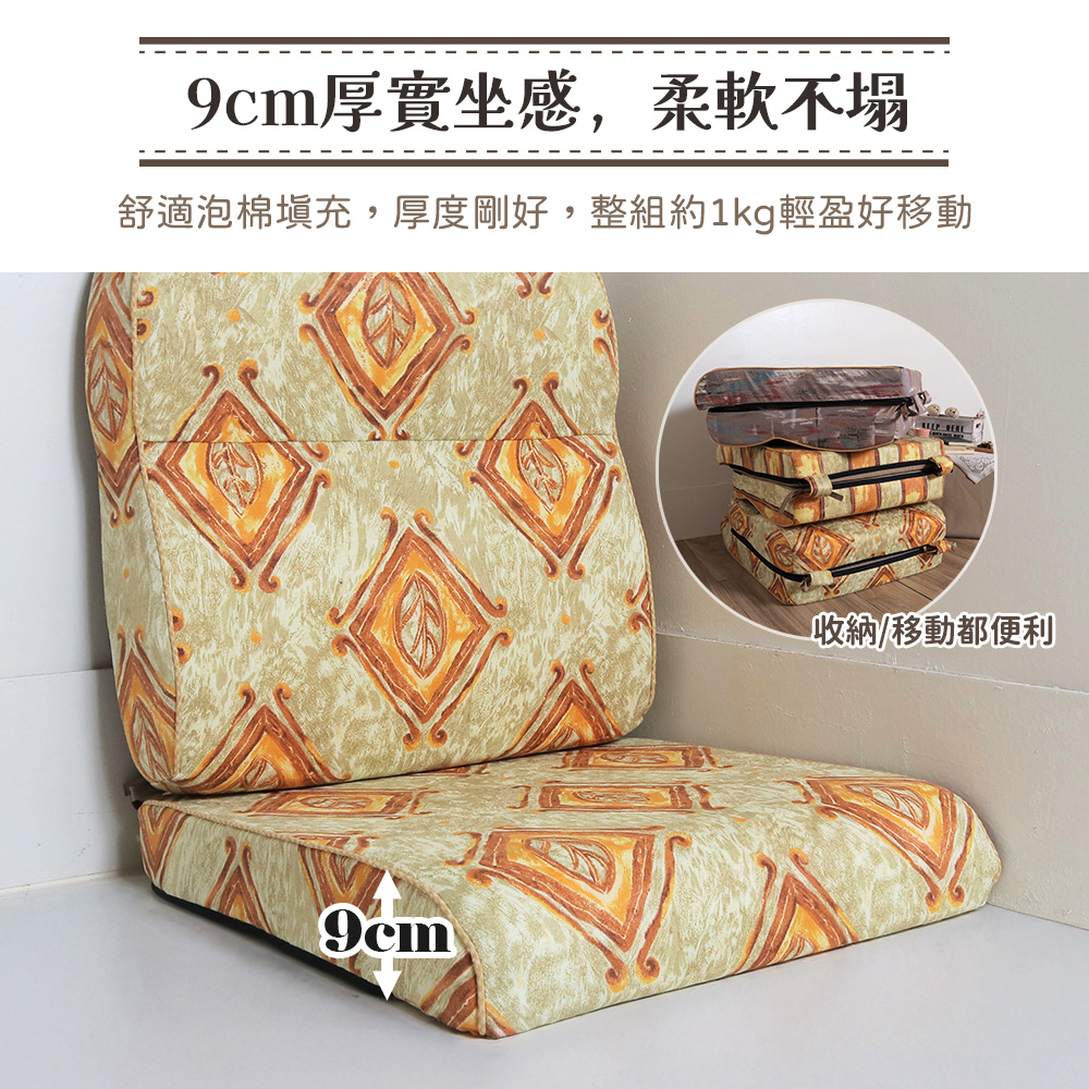 [台客嚴選] 油畫風L型沙發實木椅墊 台灣製 多件優惠 坐墊 木椅墊 沙發墊  墊子 椅墊, , large