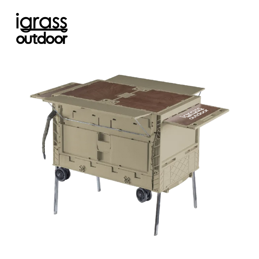 igrass outdoor multifunctional camping cart-coffee, , large