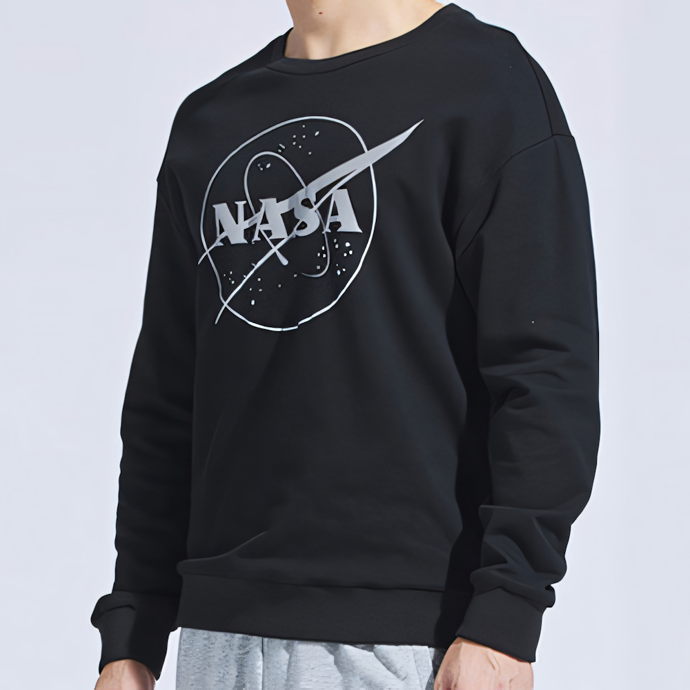 TECTOP 探拓戶外 TECTOPxNASA 圓領長袖大學T恤AHB612721(原版授權 經典設計 百搭好穿), , large