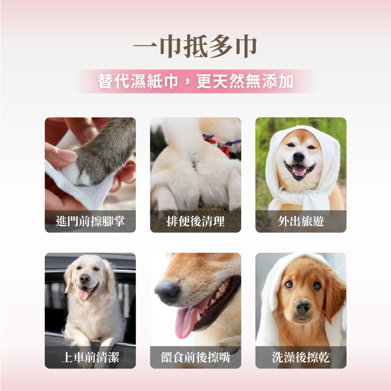 [潔顏佳子]寵物浴巾 一次性 浴巾 毛巾 乾濕兩用 加厚 大尺寸 環保材質 無香型 拋棄式 強力吸水 清潔 速乾毛巾| 毛孩潔淨組, , large