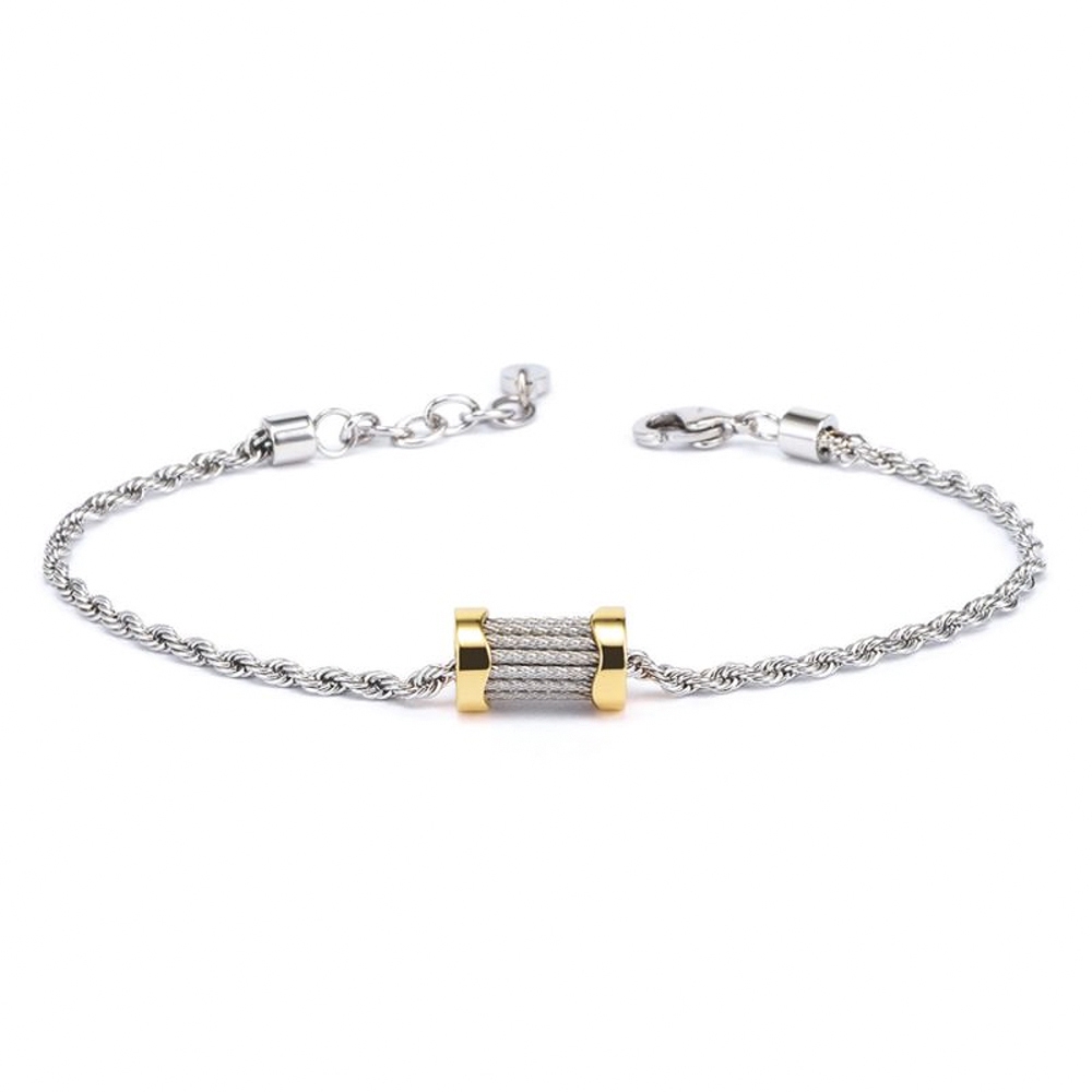 CHARRIOL 夏利豪 FOREVER WAVES CHARMS 鋼索手鍊 送禮推薦 06-104-1139-15