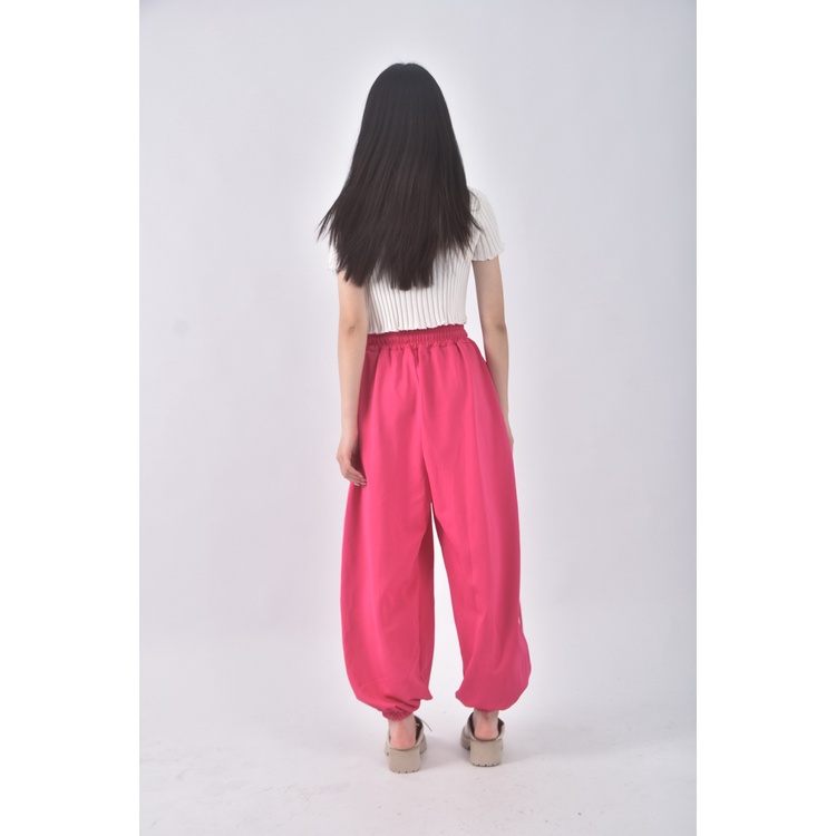 (S) three colon高腰質感三線粉色長褲二手衣, , large