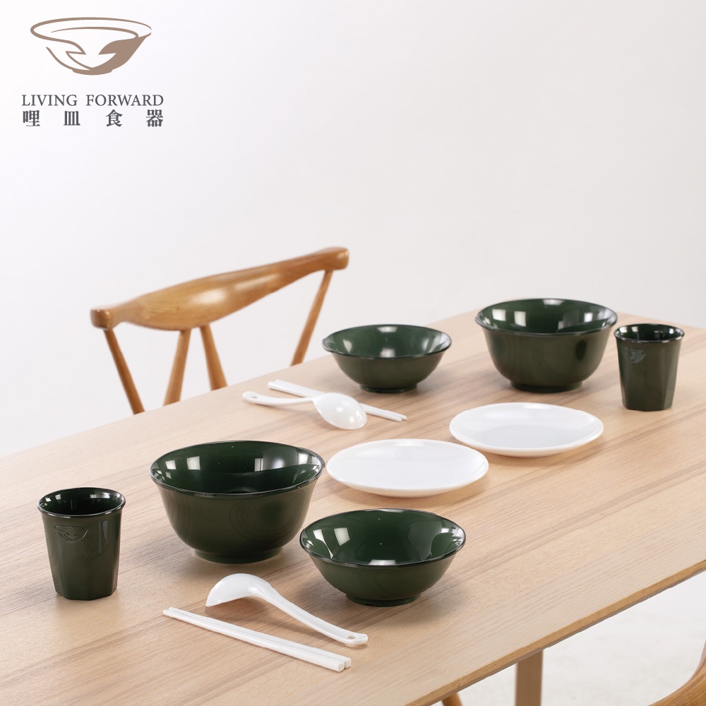 【哩皿食器】台灣製  CPET 潔晶麵碗｜春茶綠, , large