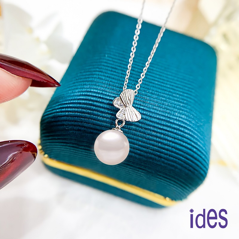 [ides愛蒂思] 日本設計AKOYA上乘系列正圓無瑕天然珍珠項鍊6-6.5mm/(福蝶), , large