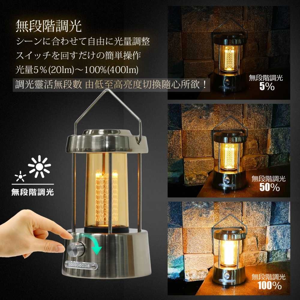 Japan GOODGOODS Silver Cloud SILVER HAZE Metal Camping Lamp, , large