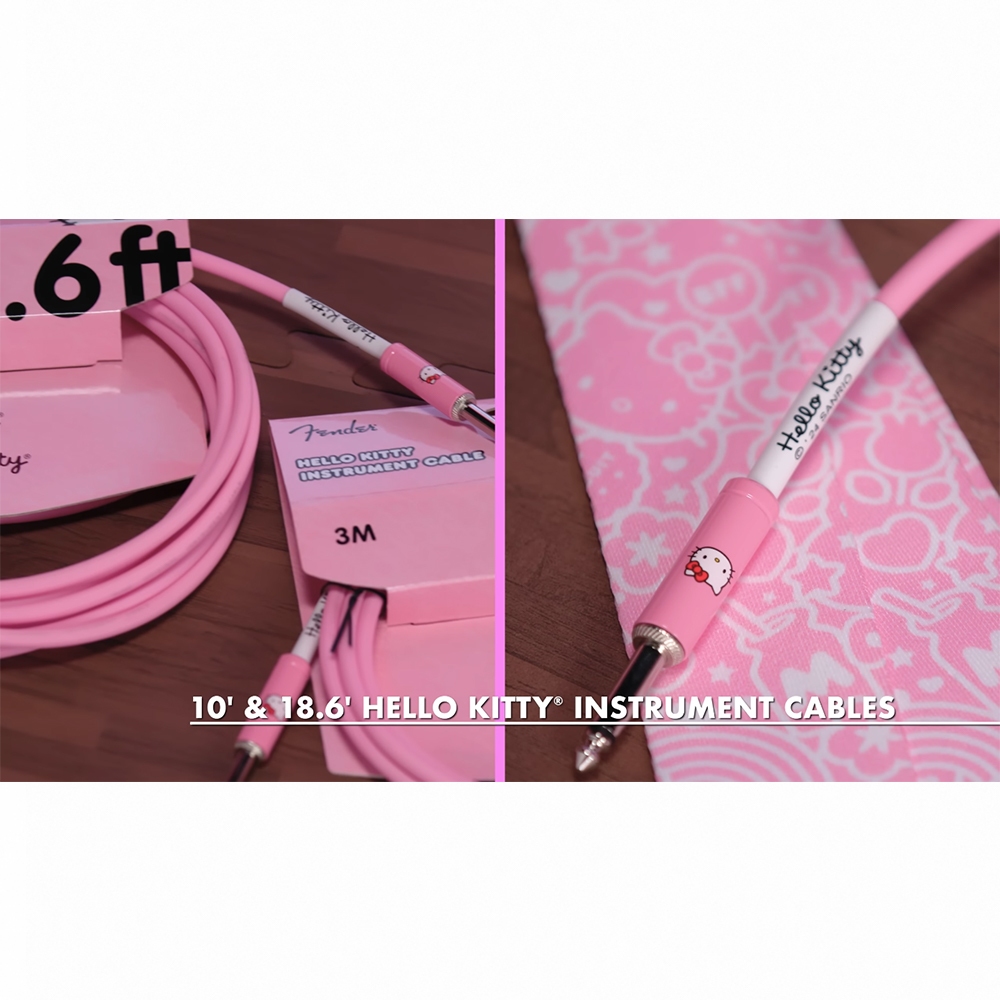 【預購】Fender x Hello Kitty Pink Original Cable 聯名款導線【敦煌樂器】, , large