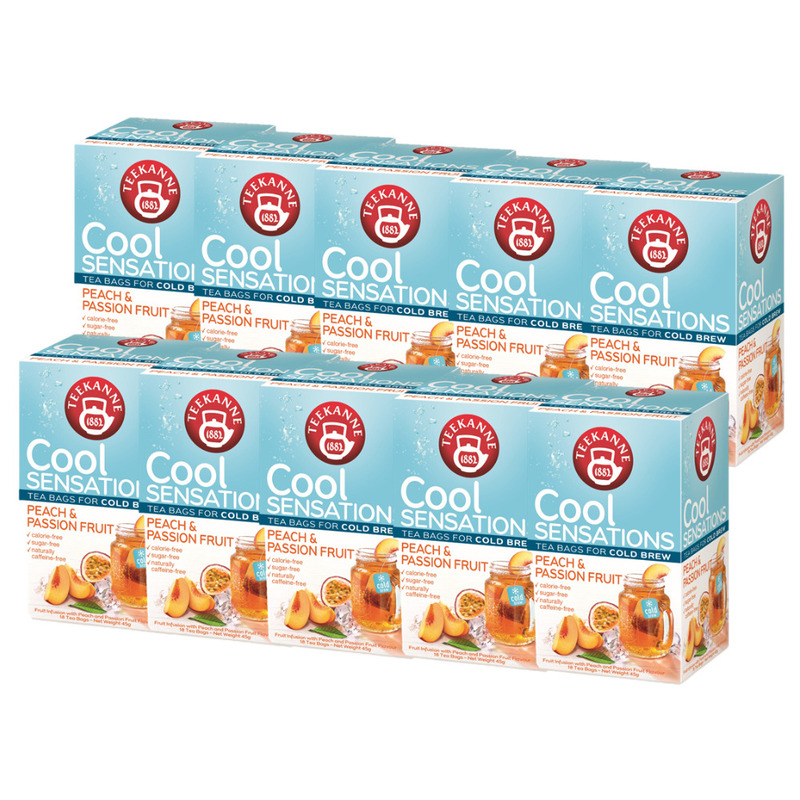 【TEEKANNE】Peach-Passion Fruit Cold brew tea (2.5g x 18bags/box) - 10 boxes, , large