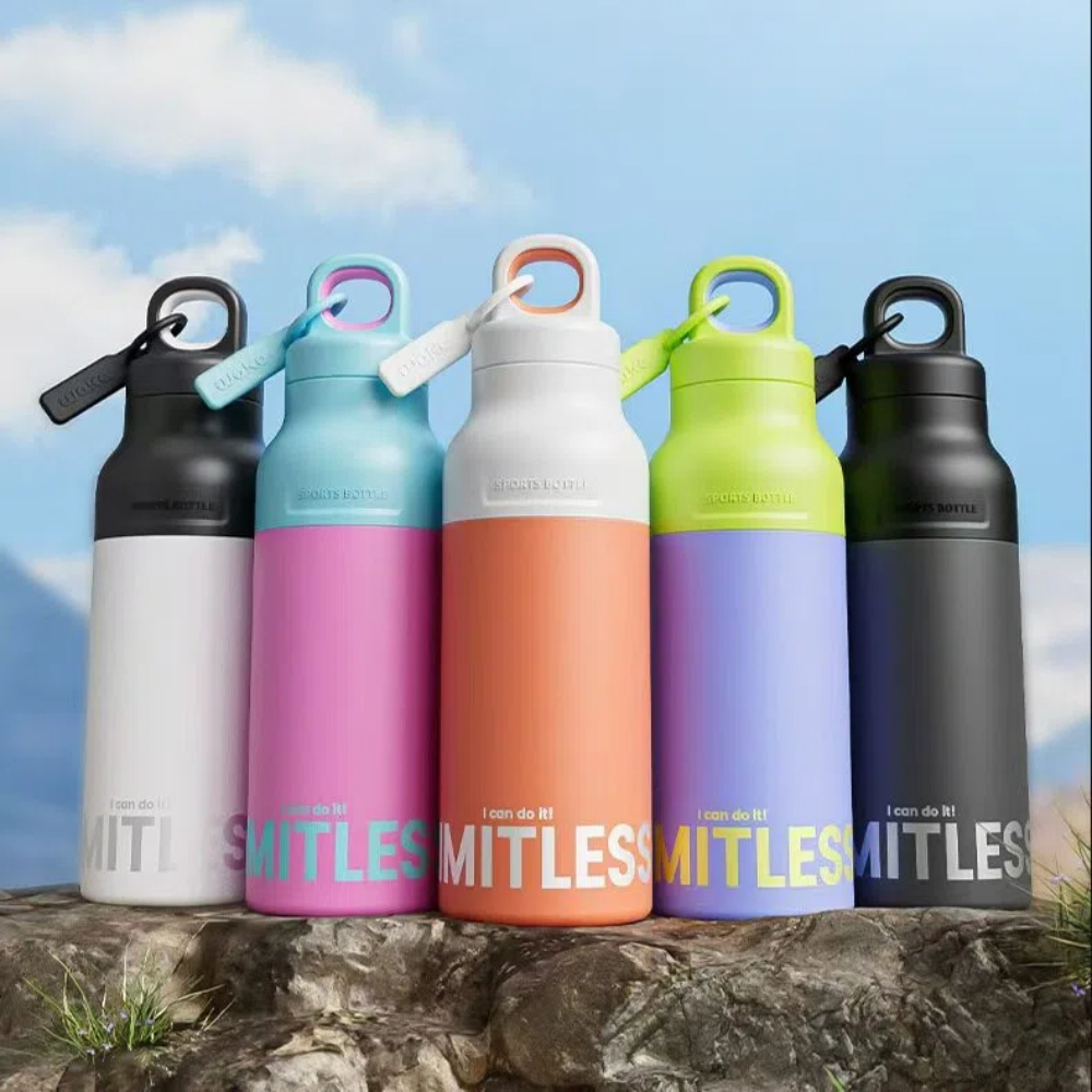 【A&R】316不鏽鋼陶瓷塗層雙色按開式運動水壺 500 ML - 活力橙