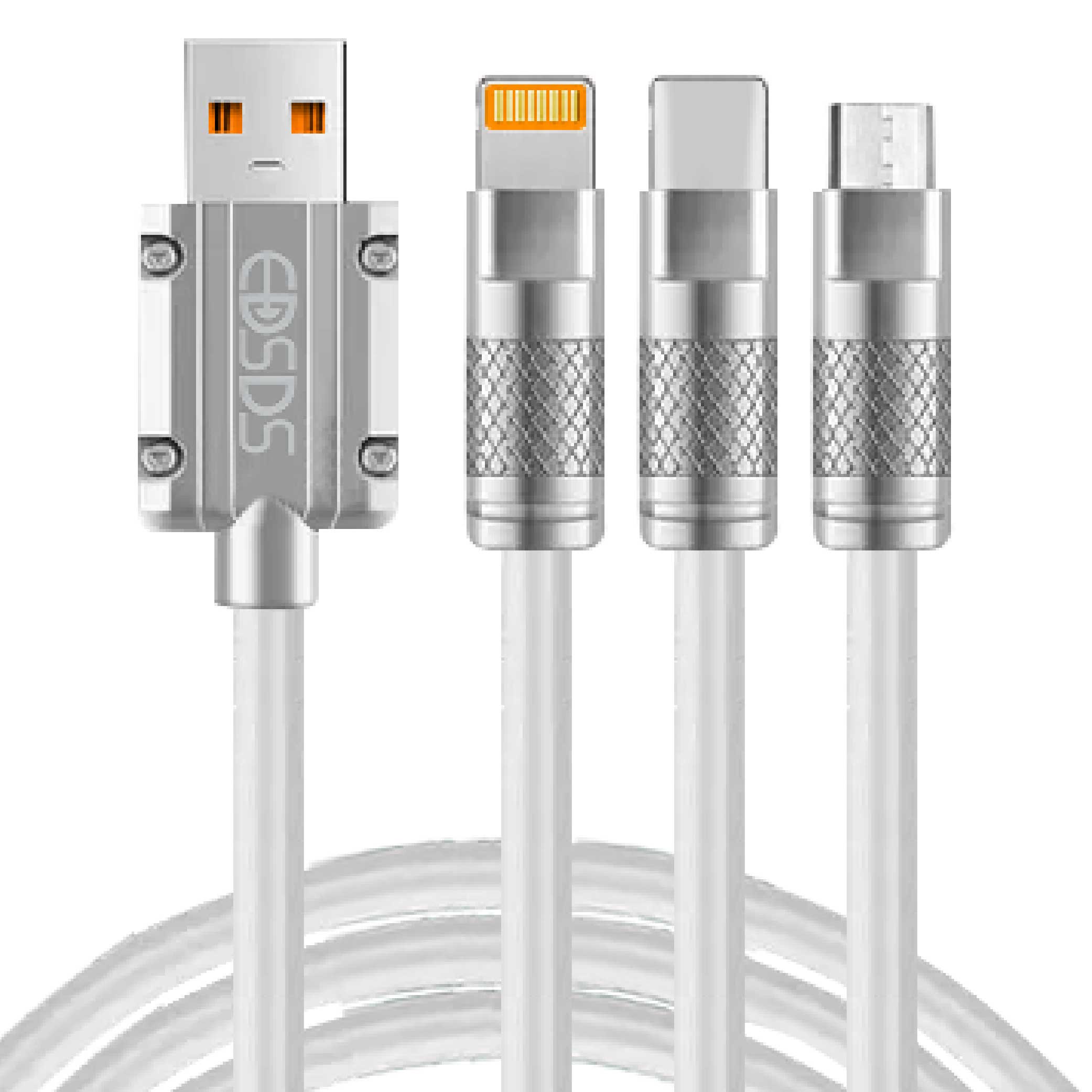 鉅玉經典｜3-in-1 fast charging cable  EDS-J909
