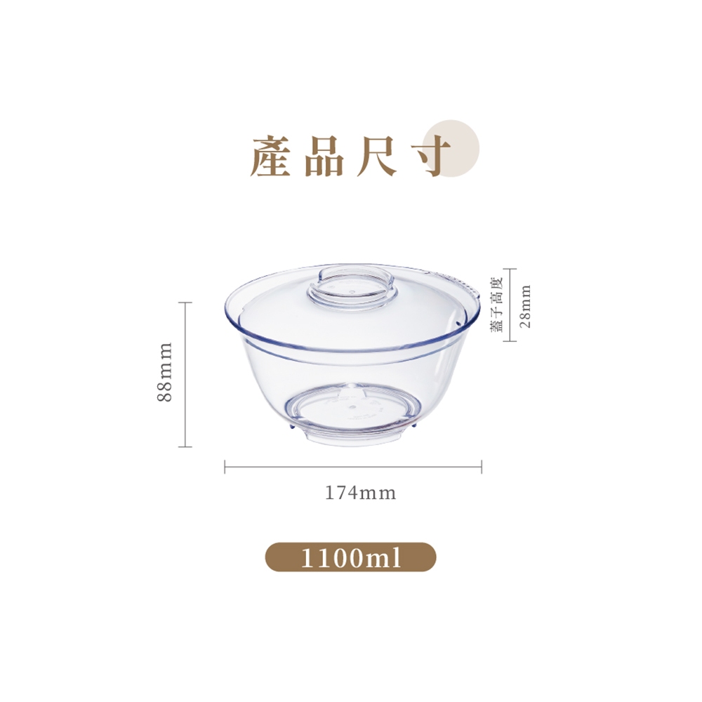 【哩皿食器】台灣製  食品級Tritan 麵碗, , large