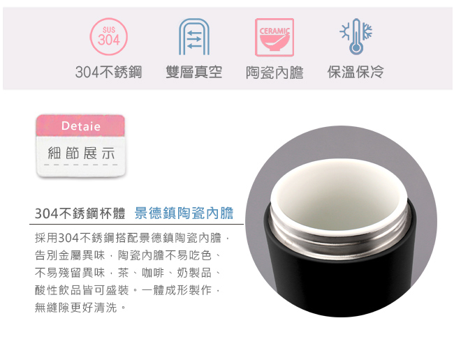 Disney Classic Mickey Mouse Ceramic Vacuum Bounce Insulated Bottle 420ml - White, , large