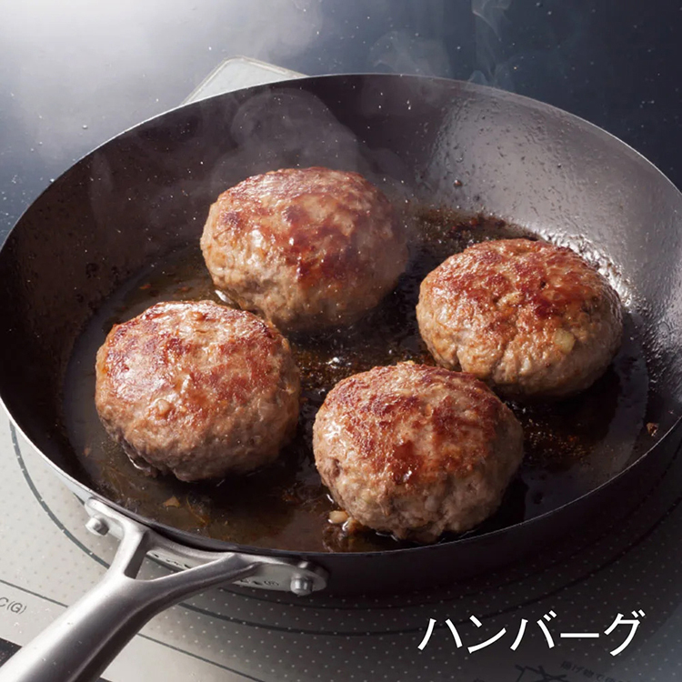 【vitacraft】Japan-Made Nitrided Iron Uncoated Single-Handle Frying Pan 28cm (Super Iron Series), , large