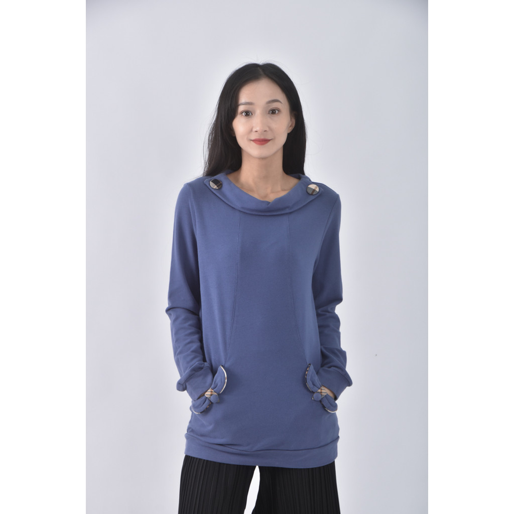 (M) kinloch anderson質感棉質格紋藍色長袖上衣二手衣, , large