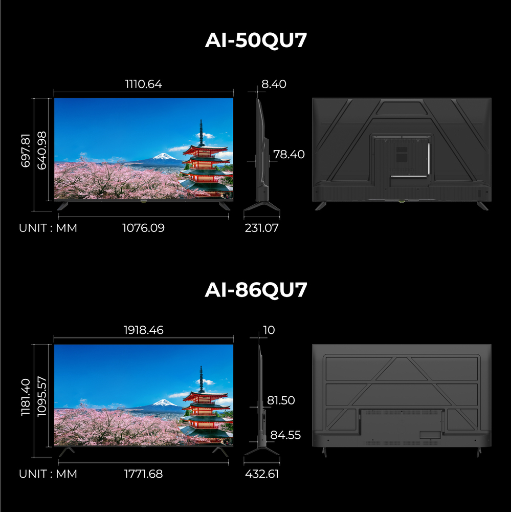 AIWA 愛華 55吋 4K QLED智慧聯網顯示器 AI-55QU7, , large