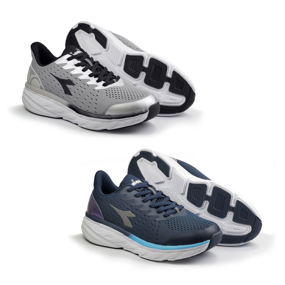 DIADORA迪亞多那 寬楦專業慢跑鞋 男運動鞋 男鞋 寬楦 寬腳板 康特杯 吸震 厚底 緩震 高彈 耐穿 止滑 灰 藍, , large