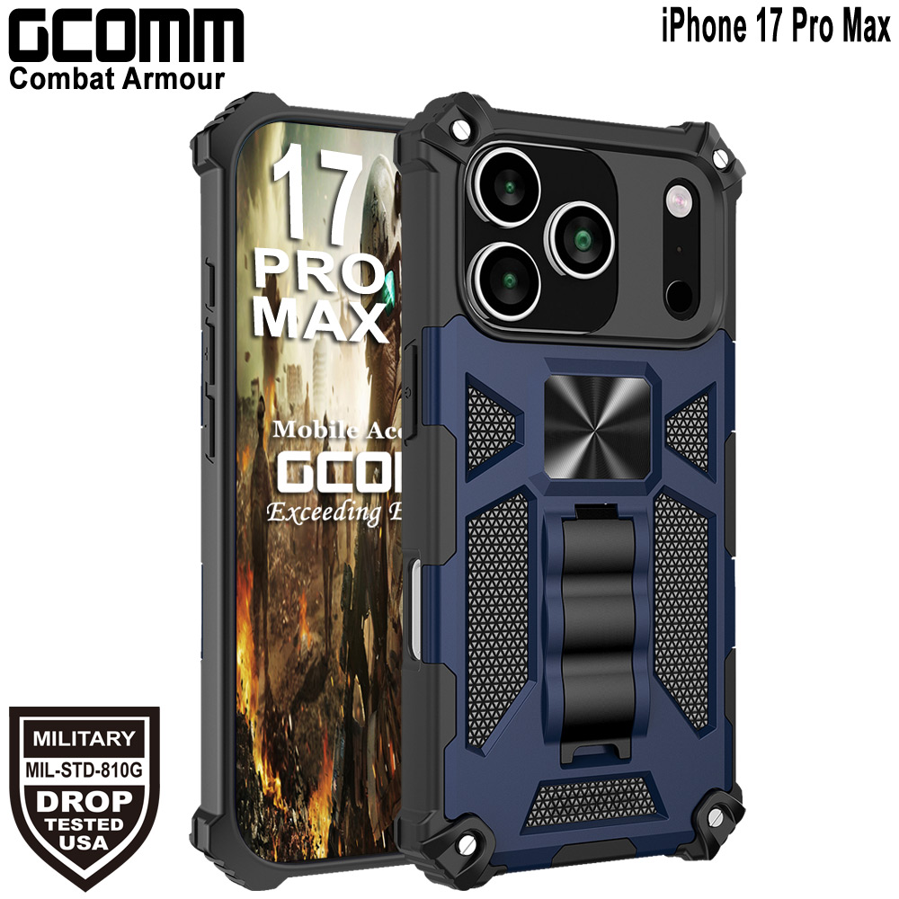 GCOMM iPhone 17 Pro Max 軍規戰鬥盔甲保護殼 Combat Armour  藏青戰甲, , large