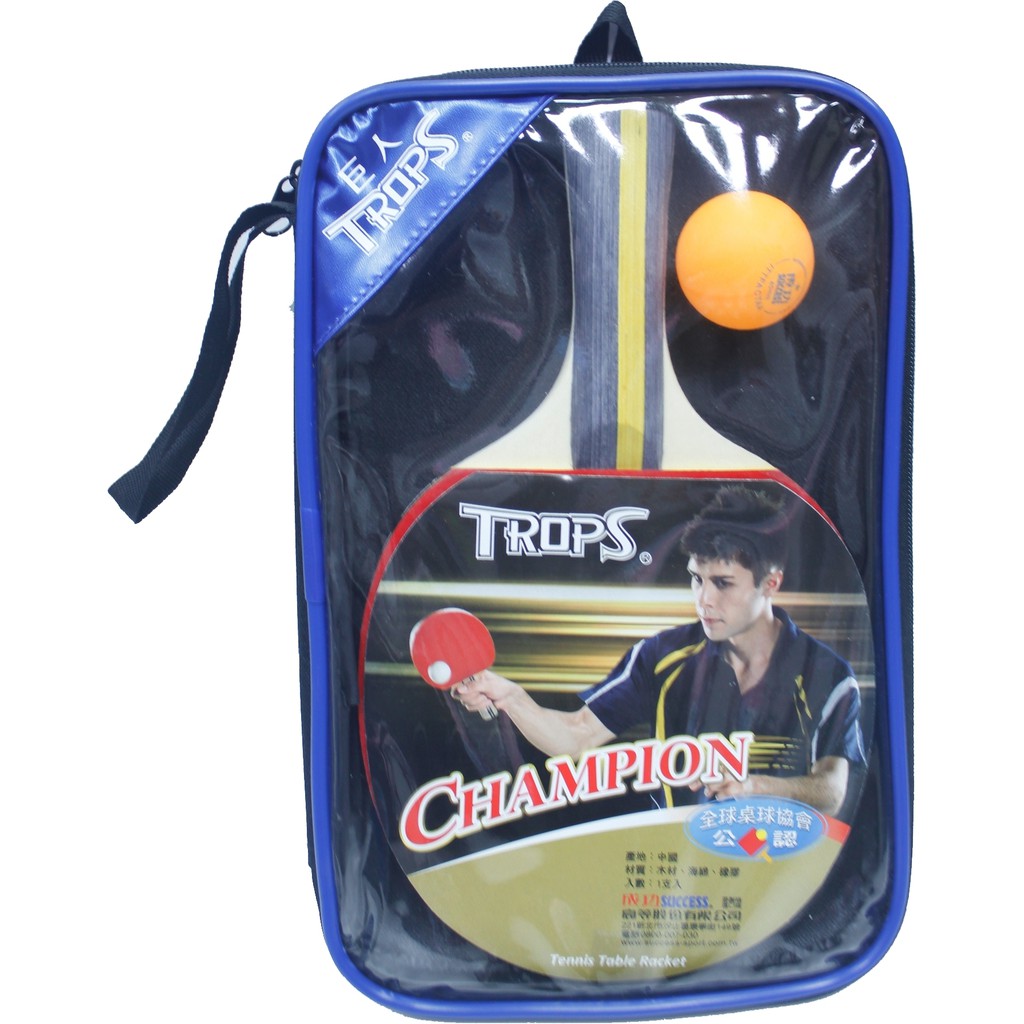 Success成功 巨人TROPS 44112 刀柄五夾光面桌球拍(標準級), , large