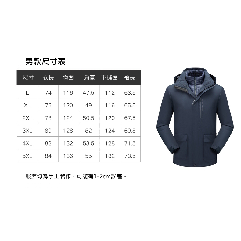 頂級無縫羽絨兩件式外套 男款110817 女款110818【主推：無縫羽絨衣+YKK主拉鍊】, , large