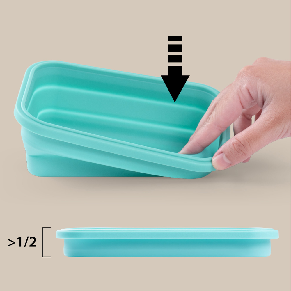 Silicone Foldable Food Container-CAT-12, , large