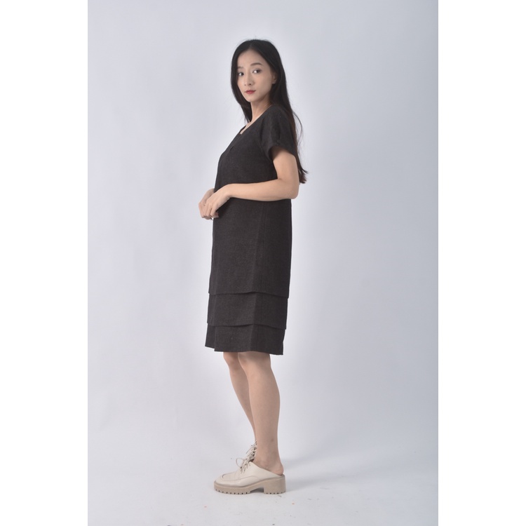 (M) joan短袖黑色洋裝二手衣, , large