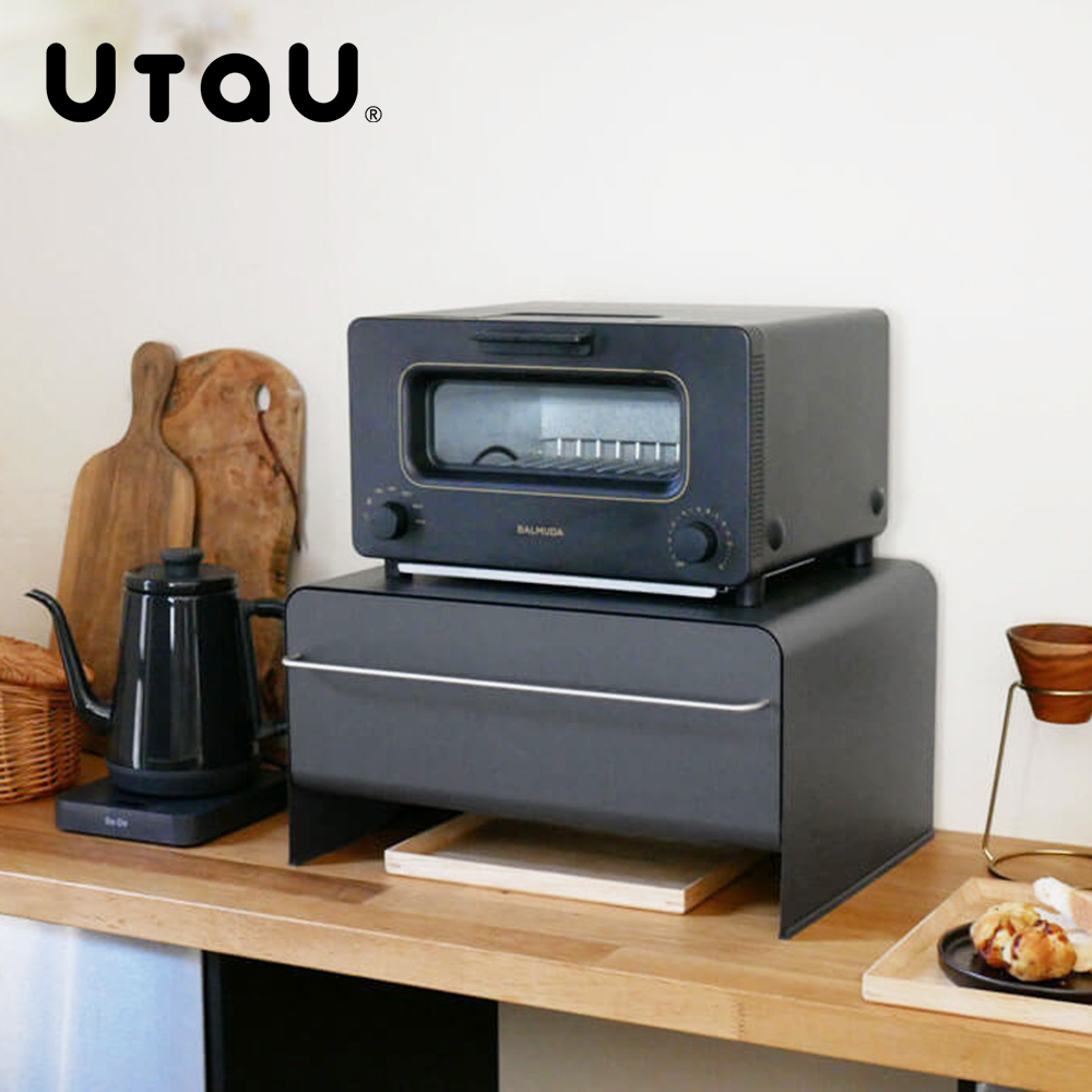 【UtaU】Japan-Designed Stylish Drawer-Type Storage Cabinet, Large (Magnetic Storage / Toaster Storage / Appliance Storage / Drawer Design) – Twilight Gray, , large