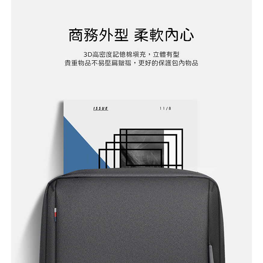 商務款 後背包 雙肩包 防水 電腦背包 學生書包 大容量 旅行包-黑/灰-0808110, , large