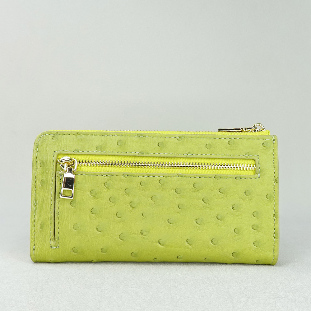 【M2nd】 Ostrich Slim Zip Wallet, , large