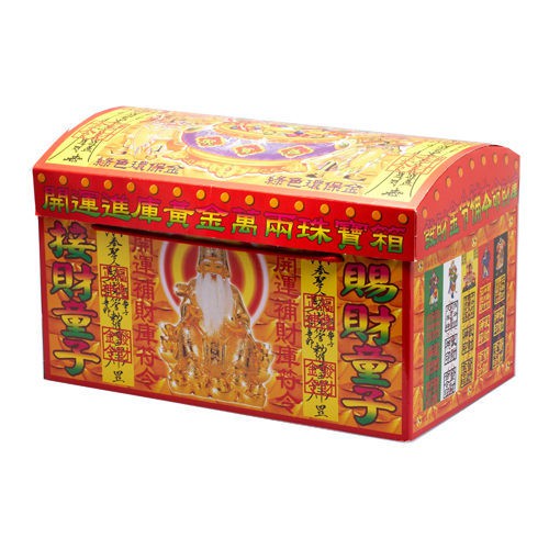 【金發財金紙】過年開市招財補財庫黃金萬兩箱套組-頂級土地公五路財神金+全球版豪華地基主金, , large
