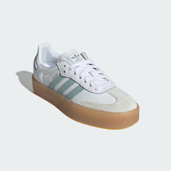 Kixpress-Adidas Sambae W 女 運動休閒鞋 德訓鞋 舒適 白 藍 [JP5609], , large