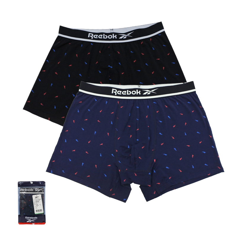 Reebok男親膚印花平口褲, , large