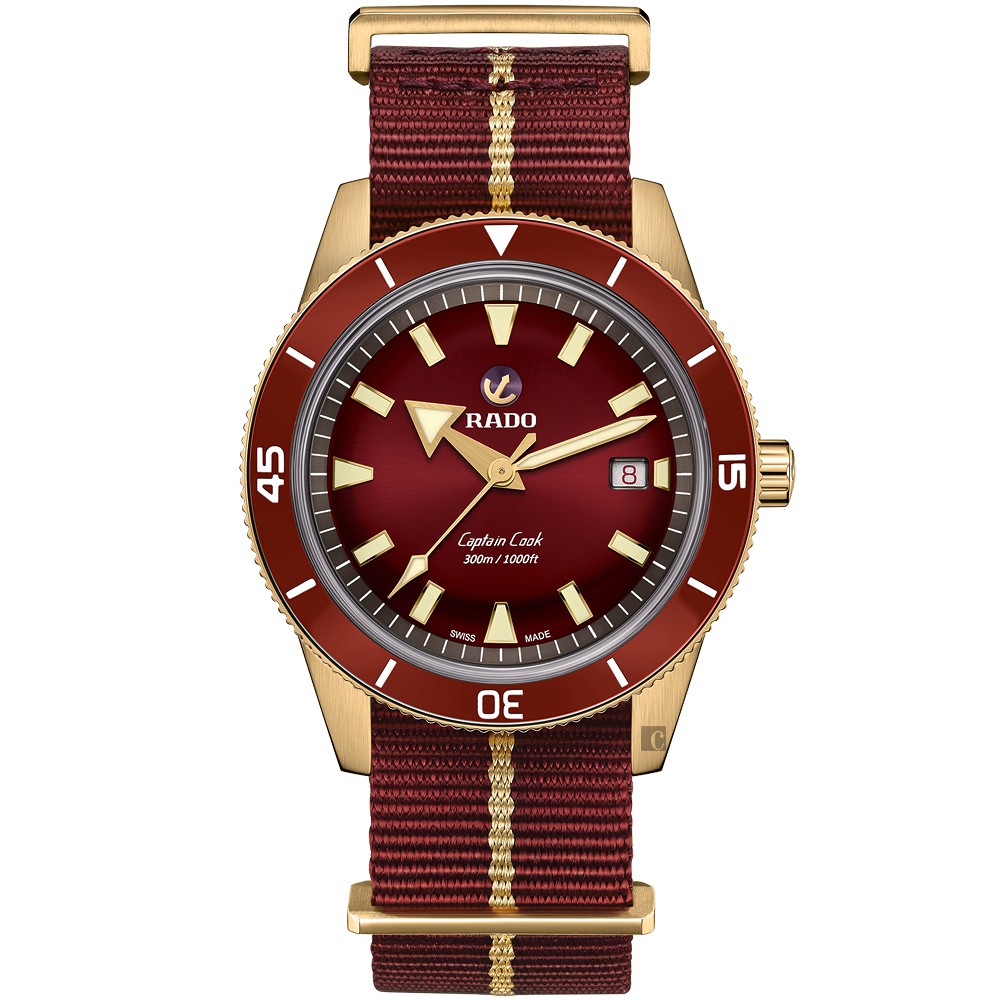 RADO 雷達 庫克船長青銅自動機械腕錶-42mm R32504407, , large
