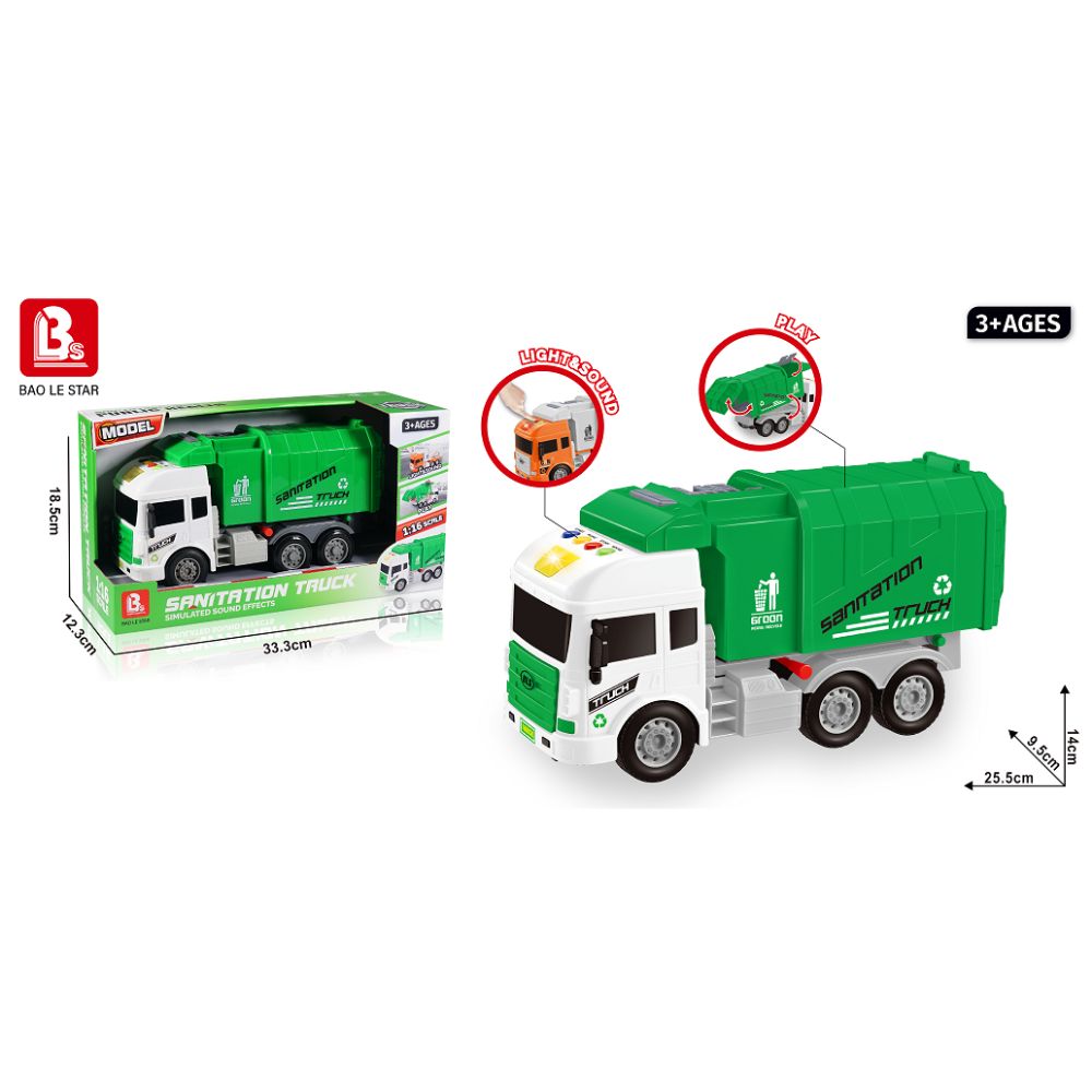 聲光磨輪垃圾車, , large