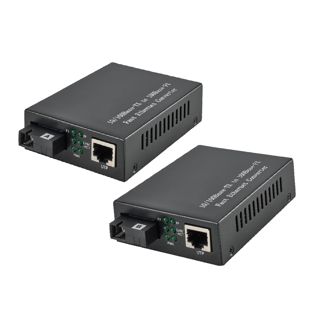 昌運監視器 1埠10100Mbps單模雙芯網路光纖轉換器.ST接頭, , large