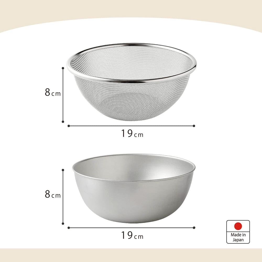 日本Arnest 逸品物創 不鏽鋼瀝水濾網+不鏽鋼調理碗, , large