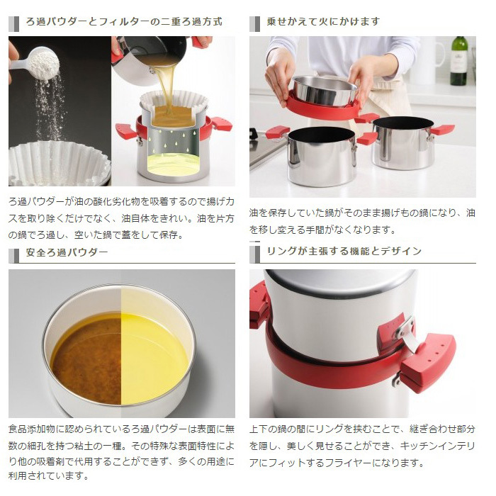 Oil filter deep fryer (red), , large