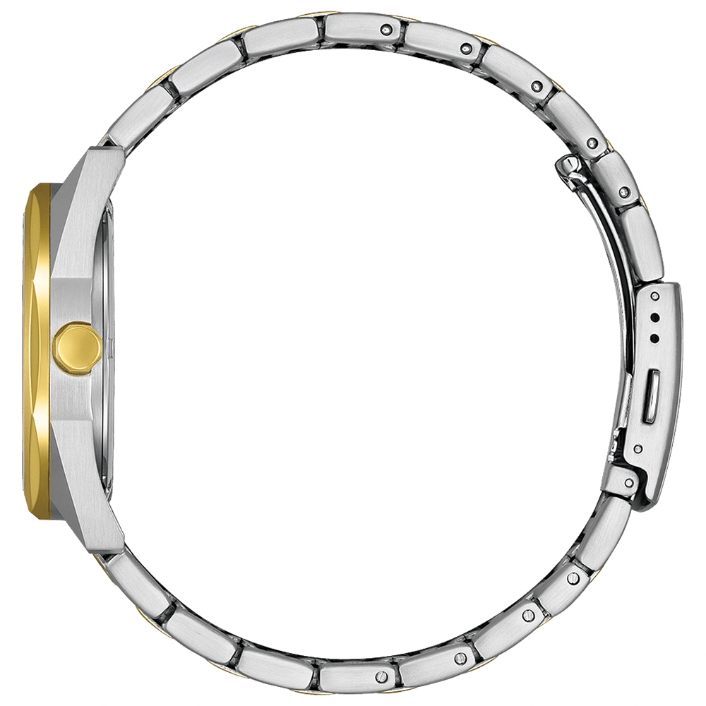 CITIZEN 星辰 限量 光動能八角形經典大三針手錶 送禮推薦-銀x金/38mm BM7624-82A, , large
